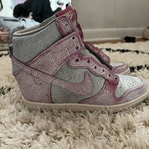 Woman’s size 8 Nike dunk wedge sneakers